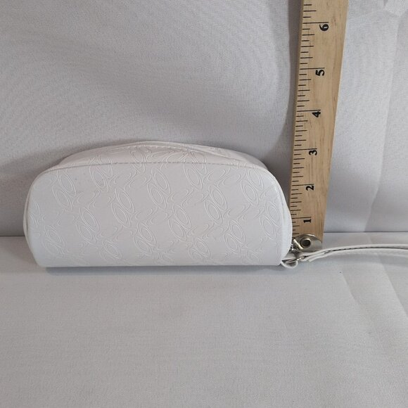 Oakley White Sunglasses Case Monogram All-Over Zip Wrist Strap Soft Shell Side - Picture 12 of 16